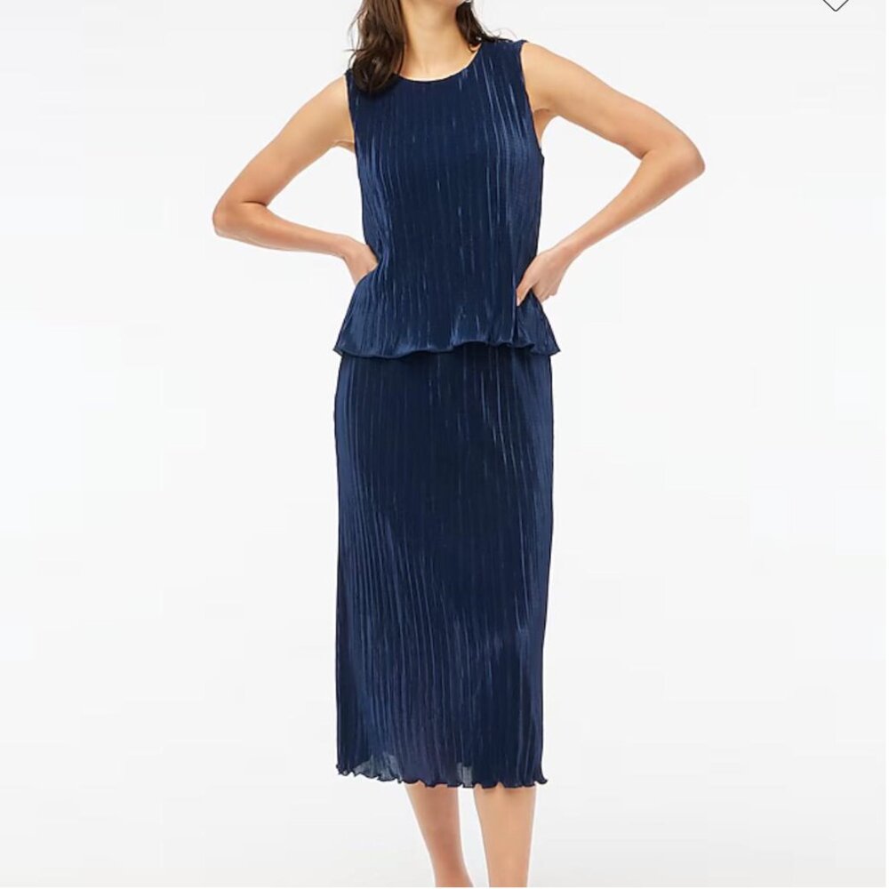 J. Crew Navy Blue Women's Midi Skirt